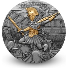 T&S AgaKulche Spartacus Altın Kaplama NGC Sertifikalı Gümüş Sikke Coin