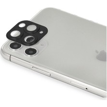 Bezos iPhone 11 Pro Max Pers Alüminyum Kamera Lens - Siyah