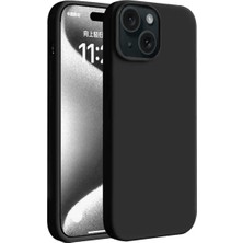 Bezos iPhone 15 Kılıf First Silikon - Siyah