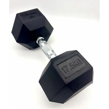 Alin Sport 17,5 kg Kauçuk Profesyonel Olimpik Hex Dumbbell ( Hex Dambıl - Altıgen Dambıl )
