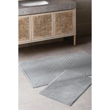 Aryıldız Home Aryıldızhome Banyo Halısı 2 Li Set Karla Açık Gri