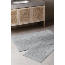 Aryıldız Home Aryıldızhome Banyo Halısı 2 Li Set Frelna Açık Gri