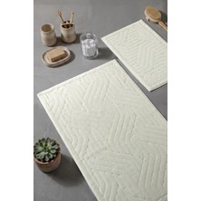 Aryıldız Home Aryıldızhome Banyo Halısı 2 Li Set Karla Krem