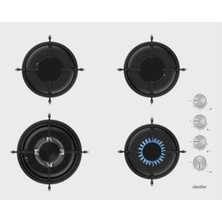 Simfer 3658 3+1 Wok Gözlü 65 cm Cam Ankastre Ocak