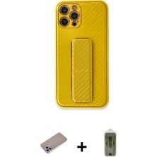 Marsilyan™- iPhone 12 Pro Max Kılıf Yörünge Yansıma - Siyah Joko Magic 5d Hayalet Cam + Shine Kamera Lens Koruma Cam - Sabe