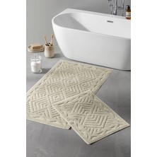 Aryıldız Home Aryıldızhome Banyo Halısı 2 Li Set Crome Bej
