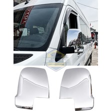 Otokap Universal Mercedes Sprinter 2018 ve Sonrası Uyumlu Abs Krom Kaplama Ayna Kapağı Takımı Sağ ve Sol