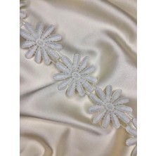 Ezel-In Tekstil Aksesuarları, Dekoratif Papatya Güpür Dantel, 1 Metre, KOD-ET40