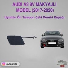 AutoPit 3D Audi A3 8V Makyajlı (2017-2020) Uyumlu Ön Tampon Çeki Demiri Kapağı