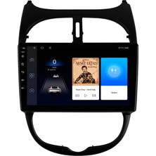 CarSmarT Peugeot 206 Android Multimedya (1999-2011) Carplay Android Auto Navigasyon Kameralı 8gb Ram 128GB