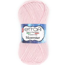 Etrofil SuperStar Örgü İpi Pudra %25 Yün %75 Akrilik 100g 170m (70699)