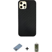 Marsilyan™- iPhone 12 Pro Max Kılıf Nova Çizgi - Siyah Joko Magic 5d Hayalet Cam + Shine Kamera Lens Koruma Cam - Gı