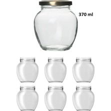Empressco 6 Adet 370 ml Şeffaf Cam Yumurta Model Kavanoz, Gold Metal Kapaklı