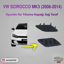 AutoPit 3D Volkswagen Scirocco Mk3 (2008-2014) Uyumlu Far Yıkama Kapağı Sağ Taraf
