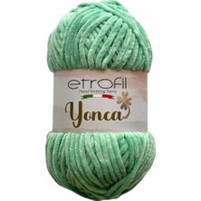 Etrofil Yonca Kadife Örgü İpi Açık Yeşil %100 Polyester 100g 120m (70411)