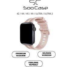 SC Soo Case Apple Watch Uyumlu Watch 3 4 5 6 7 8 9 Seseri 38 40 41MM Solo Loop Kordon Kayış Silikon S Beden MT86