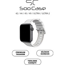 SC Soo Case Apple Watch Uyumlu 1/2/3/4/5/6/se/7/8/9seri 42/44/45/49MM Kordon Kayış Silikon MT78