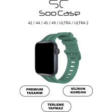 SC Soo Case Apple Watch Uyumlu Watch 3 4 5 6 7 8 9 Se Serileri 38 40 41MM Kordon Kayış Silikon MT86