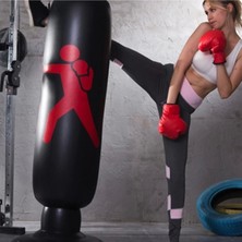 Dikey Ayaklı Şişme Boks Torbası 160 Cm-Siyah