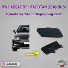 AutoPit 3D Volkswagen Passat B7 / Magotan (2010-2015) Uyumlu Far Yıkama Kapağı Sağ Taraf