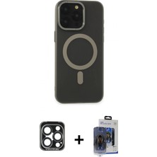 Marsilyan™- iPhone 15 Pro Max Kılıf Yadigar Işık - Siyah Vanessa Magic Cam + Pvd Metal Kamera Lens - Lt