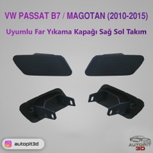 AutoPit 3D Volkswagen Passat B7 / Magotan (2010-2015) Uyumlu Far Yıkama Kapağı Takımı (Sağ + Sol)