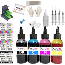 Duruınk Canon Pixma E414 PG46 CL56 Yazıcı Uyumlu Kartuş Dolum Seti 4X100ML