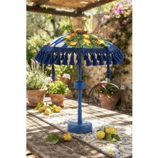 Missidea Limona Blue Bohem Ledli  Bali Şemsiyesi
