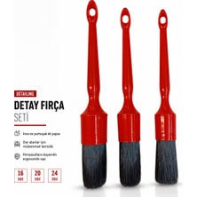 Virtues Premium 3lü Detay Fırçası Kırmızı Siyah