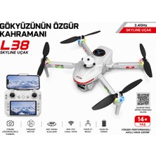 Atlt Atlantis L38 Skylıne Drone Uçak Dron 2.4ghz 3 Lens 360 Dere Engel Algılama Tek Tuş Iniş Kalkış 50X Zoom Optik Akış Konum Hover Elektrikli Kamera Beni Takip Et Modu Wıfı Fpv Canlı Yayın Fırçasız Motor