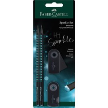 Faber-Castell Sparkle Midnight Blue Yazım Seti,ergonomik Üçgen Şekil,dayanıklı Uç