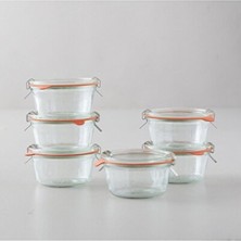 Empressco 6'lı Kısa Kavanoz Seti, 290 Ml, Şık ve Kullanışlı Depolama Çözümleri
