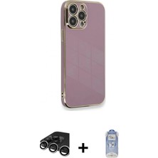 Marsilyan™- iPhone 15 Pro Kılıf Yankı Serisi - Siyah Joko Magic 5d Cam + Raze Metal Kamera Lens - Gs