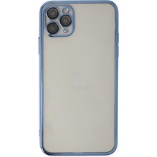 MiraLive Mey Ithalat®  iPhone 11 Pro Kılıf  Lensli Silikon - Açık Mavi