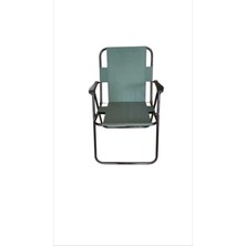 Woodensa Plastik Kollu Katlanir Piknik ve Kamp Sandalyesi Yesil 46,5X40,5X41 cm Sirt 57X55X81 cm