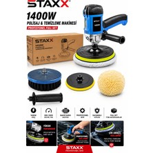 Staxx Power 180MM Dikey Koltuk Temizleme Fırçası | Su Sıçratmayan Detay Temizlik Fırçası | Polisaj Makinesi