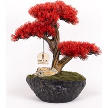 Omnia Concept Calipso Bonsai-3-1 Masaüstü Kullanıma Uygun Mini Yapay Bonsai Ağacı - 30X40 cm
