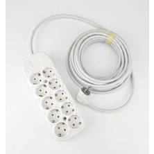 İNWATT 10'lu Topraklı Grup Priz Uzatma Ara Kablosu Seyyar - 3x2.5 Mm² Kalın Kablo