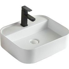 Lena EY-4720MB Mat Beyaz Tezgah Üstü Lavabo