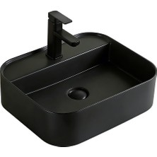 Lena EY-4720MS Mat Siyah Tezgah Üstü Lavabo