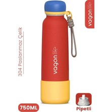 Vagonlife VGN-1106 750 ml Çelik Termos Kırmızı