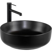 Lena E-W1201MS Tezgah Üstü Lavabo Mat Siyah