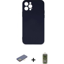 Marsilyan™- iPhone 12 Pro Max Kılıf Ahenk Serisi - Siyah Joko Magic 5d Hayalet Cam + Renkli Kamera Lens Koruma Cam - Sı