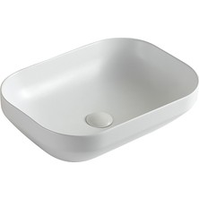 Lena EY-4740MB Mat Beyaz Tezgah Üstü Lavabo