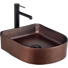 Lena EH-5110C Tezgah Üstü Lavabo Mat Bordo