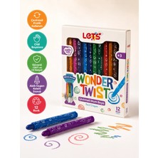 Let's Wonder Twist Çevirmeli Mum Boya 12 Renk
