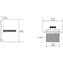 Aesco Moen T90331WR Push-N-Lock Küvet ve Duş Tahliye Kiti 1-1/2 Inç Konular, Ferforje