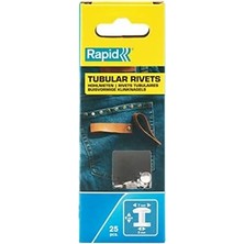 Aesco Deri Için Içi Boş Perçinler, 7 mm Başlı Perçinler, Gümüş Renkli, 25 Adet (2 Parça)