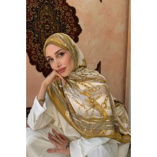 İmaj Butik Camel Desenli Ipek Şal
