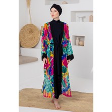 Adasea Uv Korumalı Mayo Üzerine Tek Pareo Kimono 1709 Mint